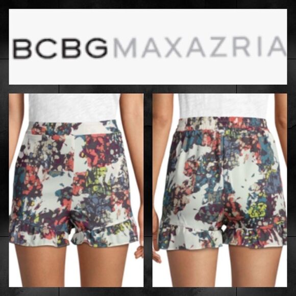 BCBGMaxAzria Pants - NWT MSRP $138 BCBGMAXAZRIA Printed High-Rise Shorts Women's Size Large